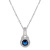 S925 Silver Sapphire Blue Water Drop Clavicle Necklace Simple Temperamental All-Match Pendant Fashion Ornament