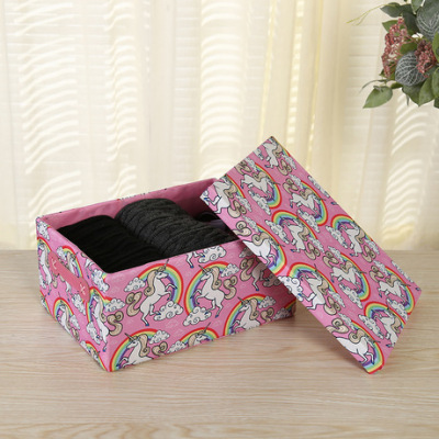 Factory Direct Sales New Dust-Proof Storage Box Fabric Storage Basket Small Space Storage Basket Small Clothing Storage Basket