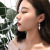 Korean Style Metal Zircon Exaggerated Versatile Earrings Wish AliExpress Amazon Supplier Factory Direct Sales Wholesale