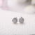 S925 Sterling Silver Zircon Small Ear Studs Women's Korean-Style Simple a Pair of Earrings Dual Purpose Rear-Mounted Super Flash Anti-Allergy Wholesale