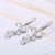 New Korean Style Popular Ornament Fashion Rhinestone Bow Earrings Cute Simple Gold-Plated Stud Earring Generous Earrings