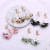 Summer Fashion Fabric Flower Stud Earrings Vacation Style Korean Graceful Bow Earrings Female Factory Direct Sales Wholesale
