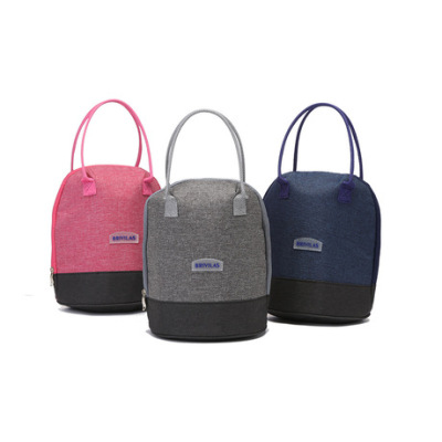 New Thickened Lunch Bag Cold Insulation Insulated Lunch Box Bag Portable Insulated Bag Large Capacity round Barrel Lunch Box Bag Lunch Bag