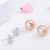 Japanese and Korean Personality Flower Pearl Stud Earrings Women's Micro Inlaid Zircon All-Matching Graceful Double-Sides Big and Small Pearl Earrings Anti-Allergy