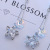 Internet Influencer Stud Earrings Women's Japanese Korean S925 Sterling Silver Needle Dignified Pendant Earrings All-Matching Bright Crystal Pentagram Popular