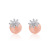 Japanese and Korean Personality Flower Pearl Stud Earrings Women's Micro Inlaid Zircon All-Matching Graceful Double-Sides Big and Small Pearl Earrings Anti-Allergy