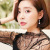 Long Korean Style Popular Lace Faux Pearl Earrings Artificial Zircon Temperament Wild Internet Celebrity Stylish Pendant Dangle Earrings