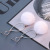 Sterling Silver Needle Hairy Ball Earrings Long Fur Ball Temperament Ball Eardrops Women's All-Match Ball Ear Studs Wholesale