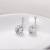 S925 Sterling Silver Zircon Small Ear Studs Women's Korean-Style Simple a Pair of Earrings Dual Purpose Rear-Mounted Super Flash Anti-Allergy Wholesale