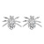 Sterling Silver Needle Small Spider Zircon Stud Earrings Fashion Minimalism Earrings Korean Female Online Influencer Personalized Ear Jewelry Earrings Wholesale