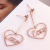 Love Heart-Shaped Metal Quality Earrings Sterling Silver Needle Anti-Allergy Petite Earrings Trendy Personality Charm Long Eardrop
