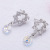 Earrings for Women Sterling Silver Temperamental Korean Style Personalized Japanese and Korean Style Super Flash Zircon Crystal Eardrops Versatile, Simple and Personalized Lady