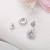 S925 Sterling Silver Zircon Small Ear Studs Women's Korean-Style Simple a Pair of Earrings Dual Purpose Rear-Mounted Super Flash Anti-Allergy Wholesale