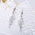 925 Silver Japan and South Korea Ear Rings Leaf-Shaped Earring Zircon Earrings Korean Style Zircon Ear Studs Factory Direct Sales Wholesale