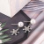 Sterling Silver Needle Snowflake Earrings Mid-Length Graceful Earrings Ice Flower Stud Earrings Korean Style All-Match Female Online Influencer Special Interest Earrings