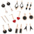 Titanium Steel Quality Earrings Popular Exaggerated Slim-Looking Face Earrings Cold Style Korean Style Multiple Black Long Red Eardrops