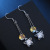 Internet Influencer Stud Earrings Women's Japanese Korean S925 Sterling Silver Needle Dignified Pendant Earrings All-Matching Bright Crystal Pentagram Popular