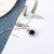 S925 Silver Sapphire Blue Water Drop Clavicle Necklace Simple Temperamental All-Match Pendant Fashion Ornament