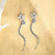 Sterling Silver Needle Long Temperamental Tassels Fashion Korean Style to Make Big Face Thin-Looked Gentle Lady's Earrings Simple Female Online Influencer Earrings