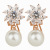 Genuine Popular Opal Ginkgo Earrings European and American Elegant Women's Pearl Earrings Tassel Long Personalized Simple Wholesale