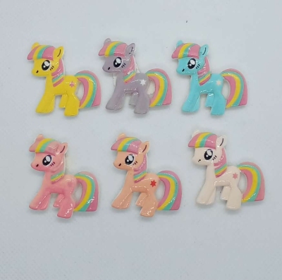 Resin cartoon children's rubber band hairpin accessories mobile phone case DIY materials paste clothing accessories