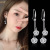 Japanese Korean S925 Sterling Silver Zircon Long Earrings Female Tassel Earrings Elegant Earrings Crystal Factory Wholesale Direct Sales