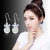 Cat's Eye Earrings Elegant Korean Crystal Flower Earrings Long Personalized Tassel Earrings Women's Simple Earrings Long
