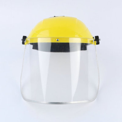 Protective mask Anti-high temperature labor protection face screen Headwear type yellow top anti-splash face screen anti-impact face screen