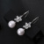 AliExpress Hot-Selling New Arrival Angel Pearl Flower Fashion Zircon Stud Earrings Flower Earrings Factory Direct Sales Wholesale