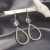 Sterling Silver Needle Long Water Drop Earrings Elegant New Trendy Trendy Earrings Circle All-Matching Ins Online Influencer Ear Jewelry