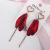 Sterling Silver Needle Dragonfly Long Tassle Fashion Temperament Korean Style New Trendy Personalized Ear Jewelry Internet Celebrity Thin Earrings