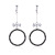 Stud Earrings for Women Sterling Silver Temperamental Korean Circle Earrings Bow Tie Crystal Pendant Earrings Simple Personality Anti Allergy Jewelry