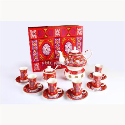 New bone China porcelain tableware tea set pot candlestick sugar bowl spoon saucer coffee cup saucer teapot coffee pot