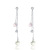 Slim Face Earrings Female Korean Personality Opal Stone Ear Studs Super Fairy Long Tassel Earrings Factory Wholesale Direct Sales