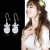 Cat's Eye Earrings Elegant Korean Crystal Flower Earrings Long Personalized Tassel Earrings Women's Simple Earrings Long