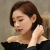 Korean Version Creative Letters Ladylike Earrings Micro Zircon-Encrusted Stud Earrings Anti-Allergy Trendy Earrings Factory Wholesale Direct Sales