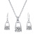 Korean Popular Trinkets Korean Elegant Accessories Women's Rhinestone Necklace Three-Piece Earrings Set Custom Wholesale