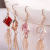 S925 Silver Long Fringe Earrings Fashion Elegant Zircon Earrings Eardrops Factory Direct Sales Wholesale Ear Hook Earrings