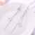 Crystal Eardrops Stud Earrings Female Temperament Korean Personalized Show Thin Face Earrings All-Match Earrings Factory Wholesale Direct Sales