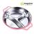 304 stainless steel round bento box with lid snack plate