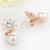 Genuine Popular Opal Ginkgo Earrings European and American Elegant Women's Pearl Earrings Tassel Long Personalized Simple Wholesale