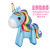 The 3 d assembled standing unicorn scene decorated with large cartoon rainbow horse head aluminum film balloon children 's birthday decoration