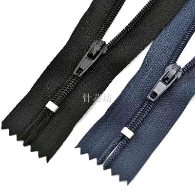 Nylon zipper white and black color dress pants, door front, short zipper, closing pants, anti-opening, anti-slip zipper, lock zipper