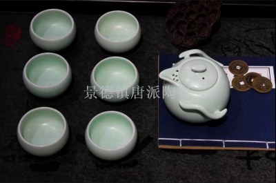 Song dynasty five famous kiln dingyao tea ware ceramic tea ware teacup teapot travel tea ware kung fu tea ware tea tray