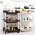 Sh8505-3 kitchen living room shelf plastic multi-functional decorative pattern hollow out three layer receiving basket