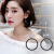 Stud Earrings for Women Sterling Silver Temperamental Korean Circle Earrings Bow Tie Crystal Pendant Earrings Simple Personality Anti Allergy Jewelry