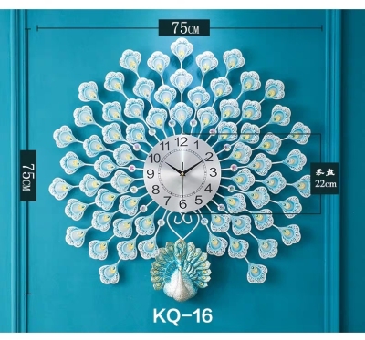 Peacock wall clock manufacturers direct European style simple fashion clock living room decorative clock wall clock