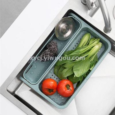 Household sink vegetable and fruit cleaning asphalt basket folding shelf