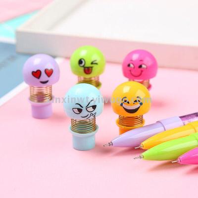Internet Celebrity Shake Head Pen Doll Quicksand Pen Cartoon Expression Doll Head Pen Magic Wand Pen Cartoon Quicksand Pen Gel Pen