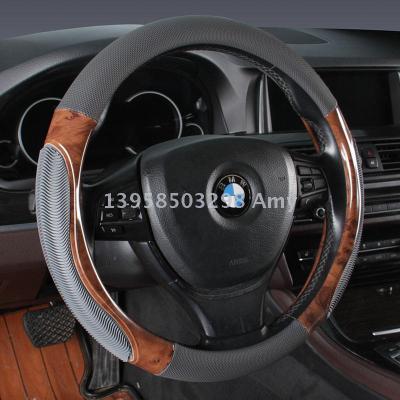 Non-slip wavy classic peach wood design car to cover the car steering wheel cover automotive supplies wholesale